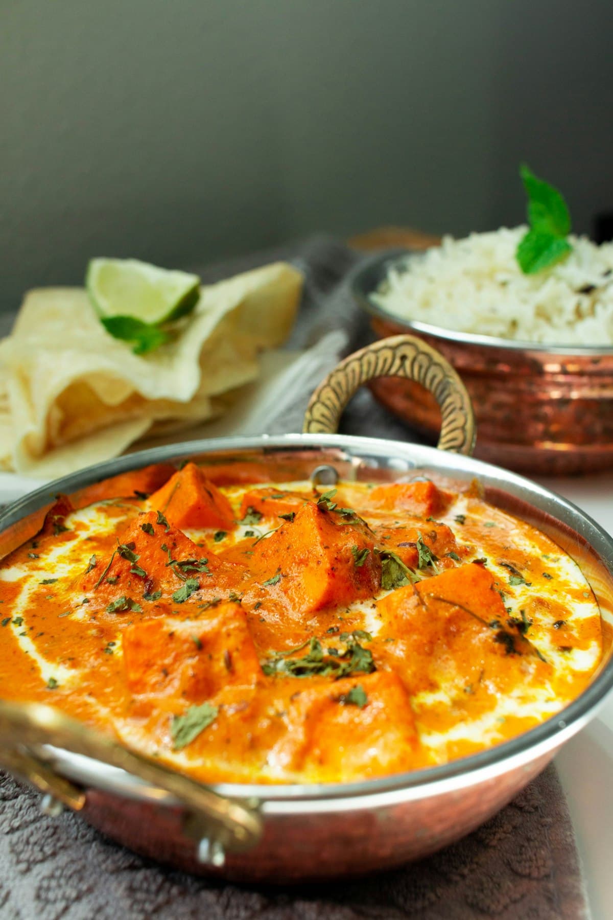 Curry de poulet coco, riz parfume