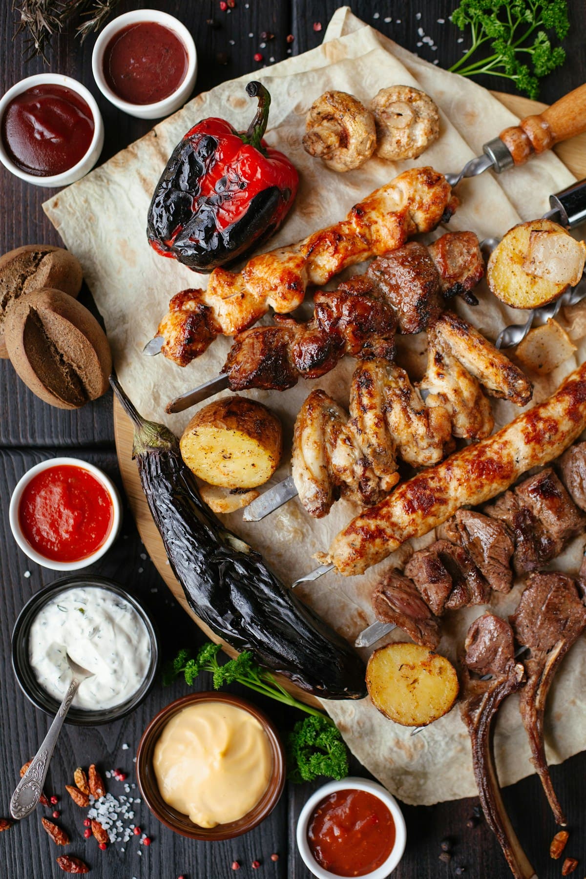 Grillades mixtes a partager