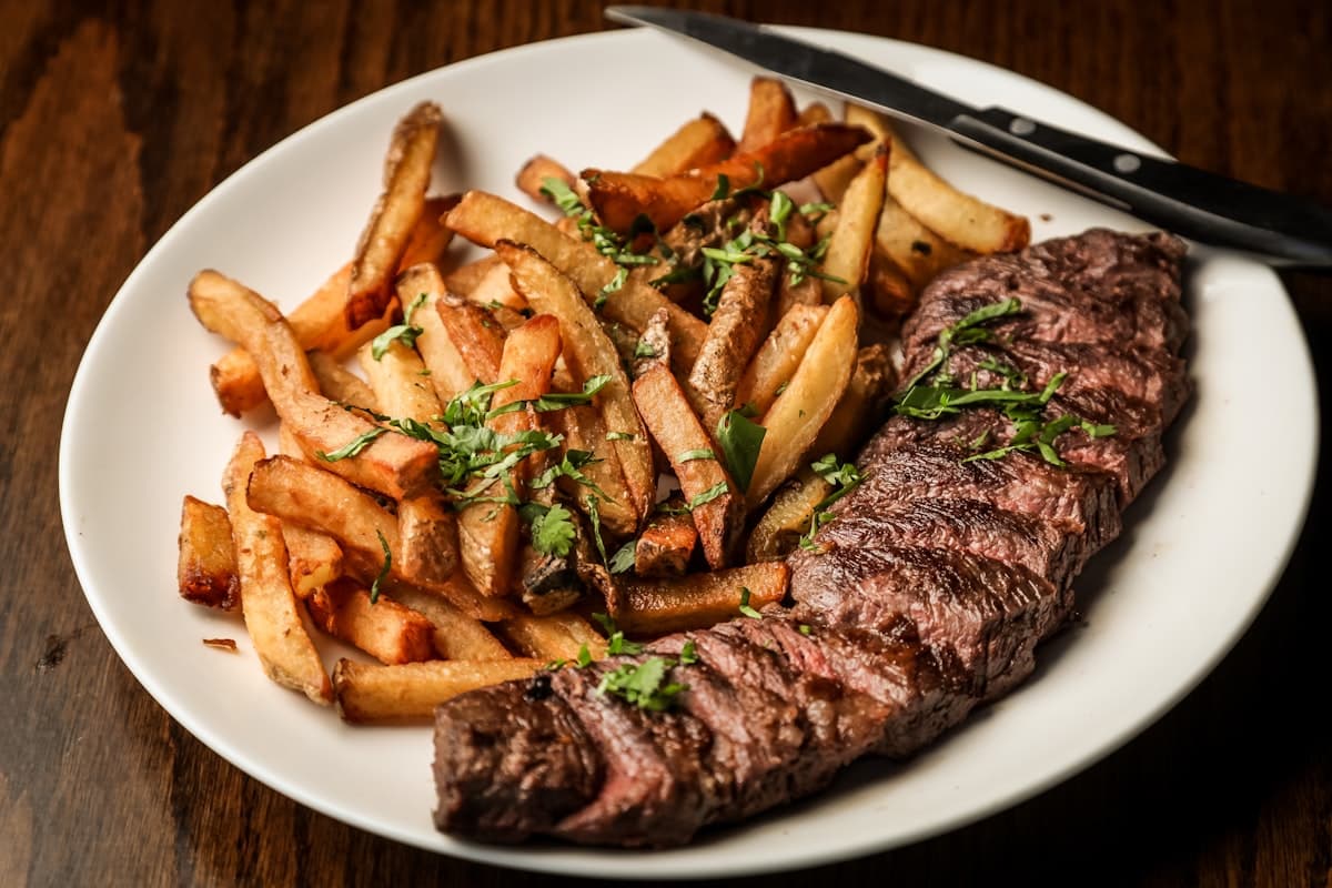 Piece du boucher, frites maison